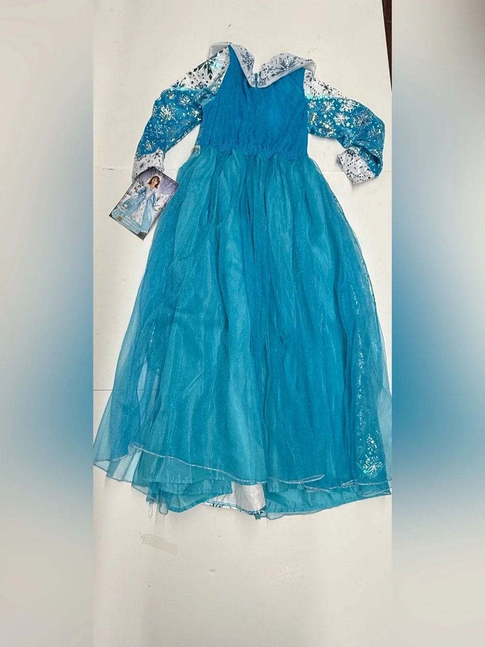 NEW Princess Factory Elsa Snow Princess with Wand Girls Costume Dress Size 3+